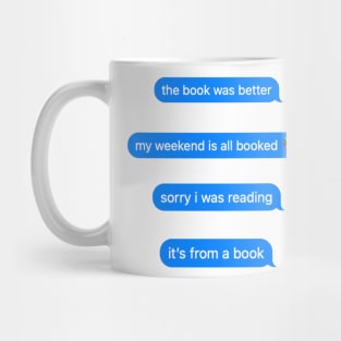 Funny book lover quotes pack Mug